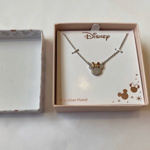 Brand new Disney Mini Mouse necklace silver and rose gold